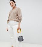 Asos White Curve 100% Cashmere Sweater With V-neck - Red