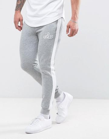 Bee Inspired Joggers In Gray Skinny Fit - Gray