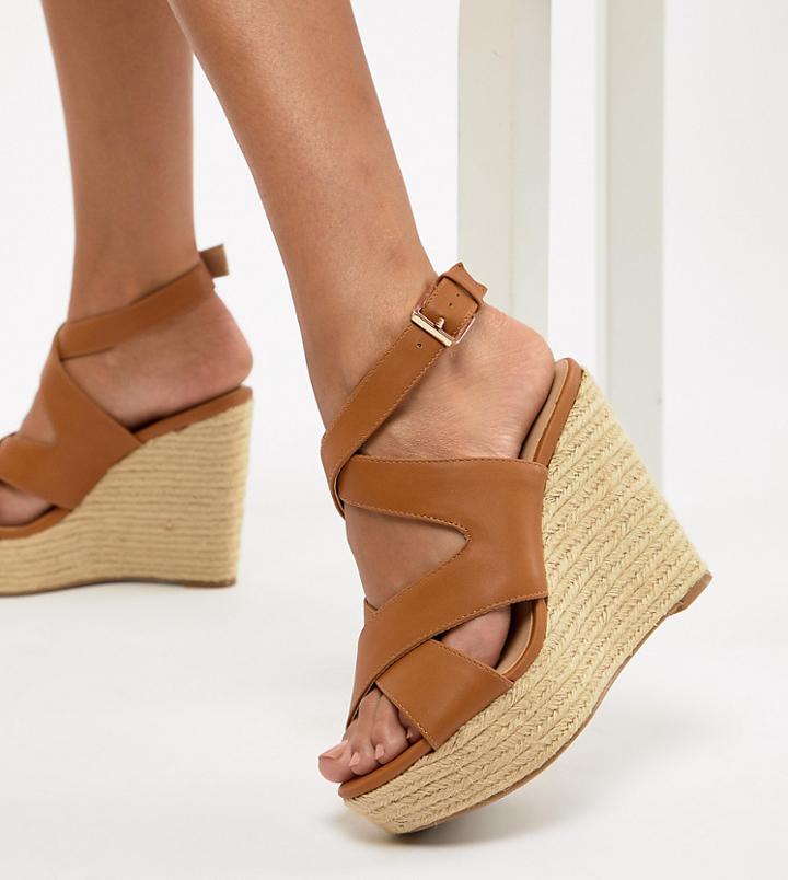 Aldo Heeled Espadrille Wedge Sandal - Tan