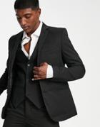 Bolongaro Trevor Wedding Plain Skinny Suit Jacket In Black