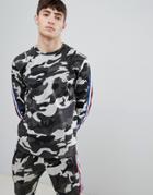 Le Breve Camo Sweatshirt With Taping - Gray