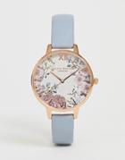 Olivia Burton Ob16eg132 British Blooms Demi Leather Watch - Blue