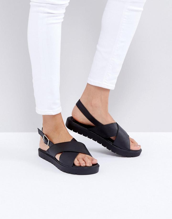 Truffle Collection X-vamp Sandal - Black