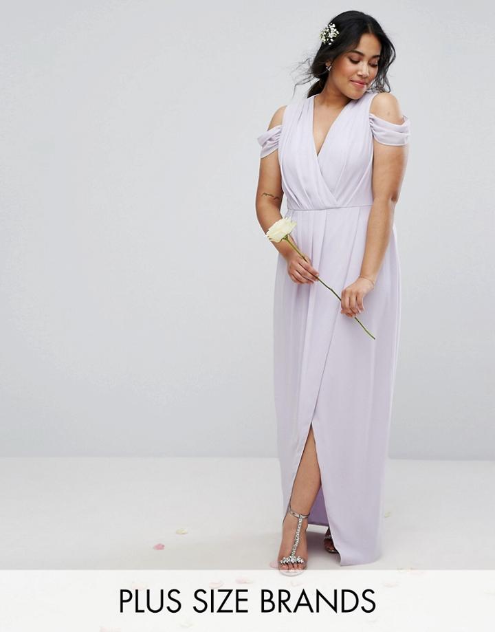 Tfnc Plus Wedding Wrap Maxi - Purple