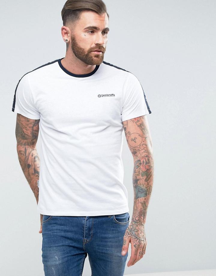 Lambretta Tapered Sleeve T-shirt - White