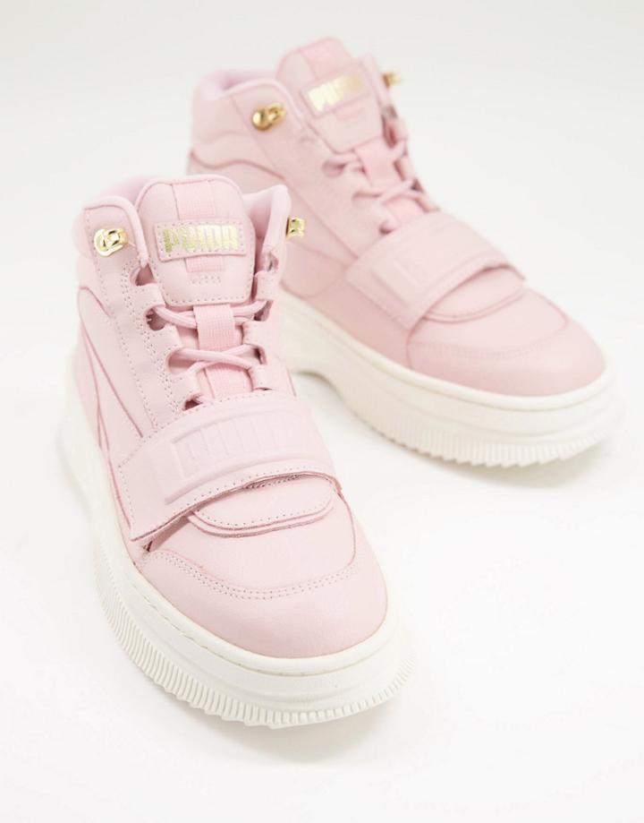 Puma Deva Boot Sneakers In Pink-orange