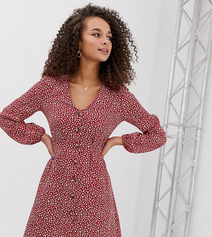 Miss Selfridge Sweetheart Berry Ditsy Dress