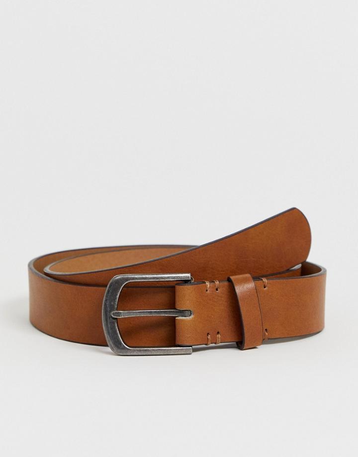 Bershka Belt In Tan - Brown