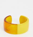 Asos Design Curve Cuff Bracelet In Split Resin And Tortoiseshell Design