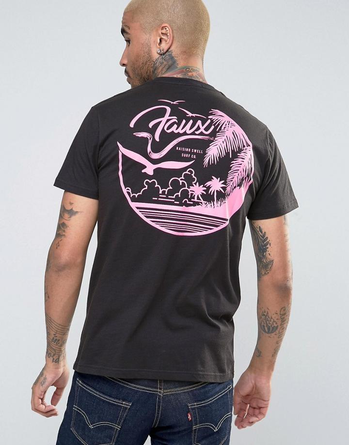 Friend Or Faux Havana Back Print T-shirt - Navy