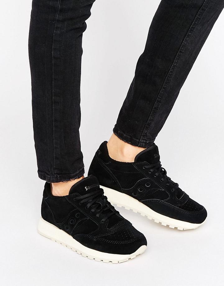 Saucony Exclusive Jazz O Suede Sneakers In Black - Black