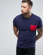 Lyle & Scott Contrast Pocket T-shirt - Navy