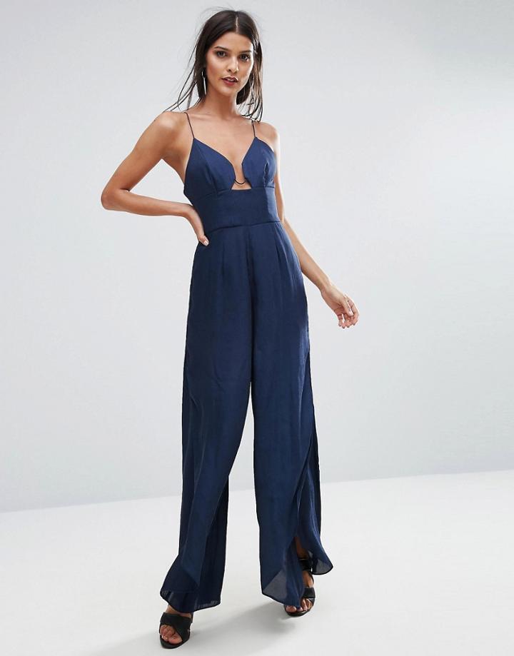 Finders Mercurial Snake Print Jumpsuit - Navy