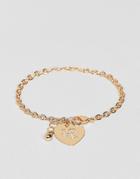 Asos Chain Link Love Bracelet - Gold