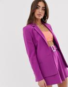 Asos Design Forever Suit Blazer In Purple - Purple