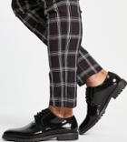 Ben Sherman Wide Fit Chunky Lace-up Brogue Shoes In Black Leather