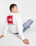 The North Face Nse Box Back Print Sweatshirt In White