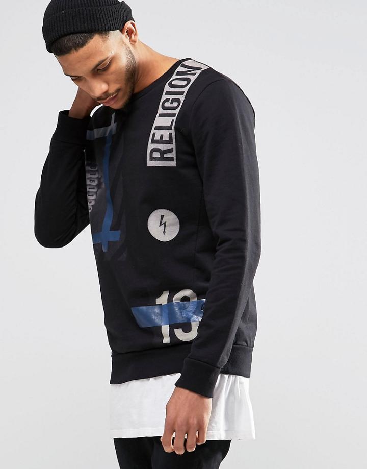 Religion Blue Hazardous Sweat - Black