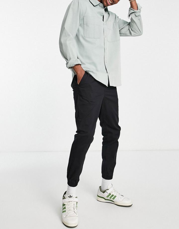 Jack & Jones Cuffed Pants In Black