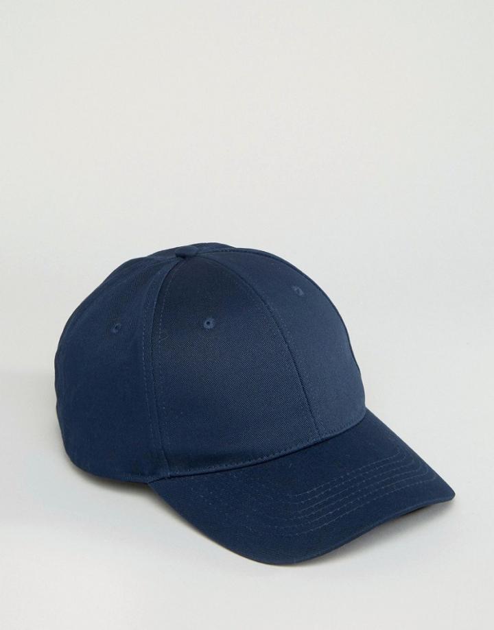 Asos Baseball Cap In Navy - Navy
