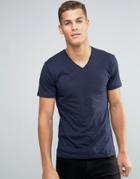Esprit Basic V-neck T-shirt - Cinder Blue