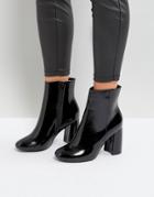 Truffle Collection Curved Heel Boot - Black