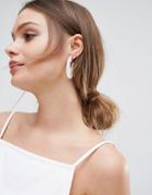 New Look Wide Perspex Hoop Earring - White