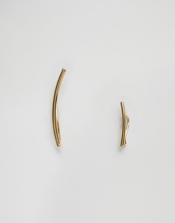 Pieces Gold Plated Perula Earrings - Gold