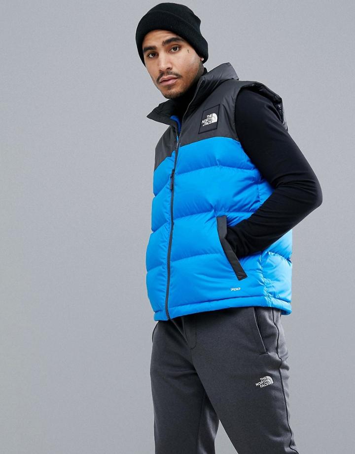 The North Face 1992 Nuptse Tank In Blue - Blue