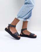 Alohas Rome Black Leather Studded Espadrille - Tan