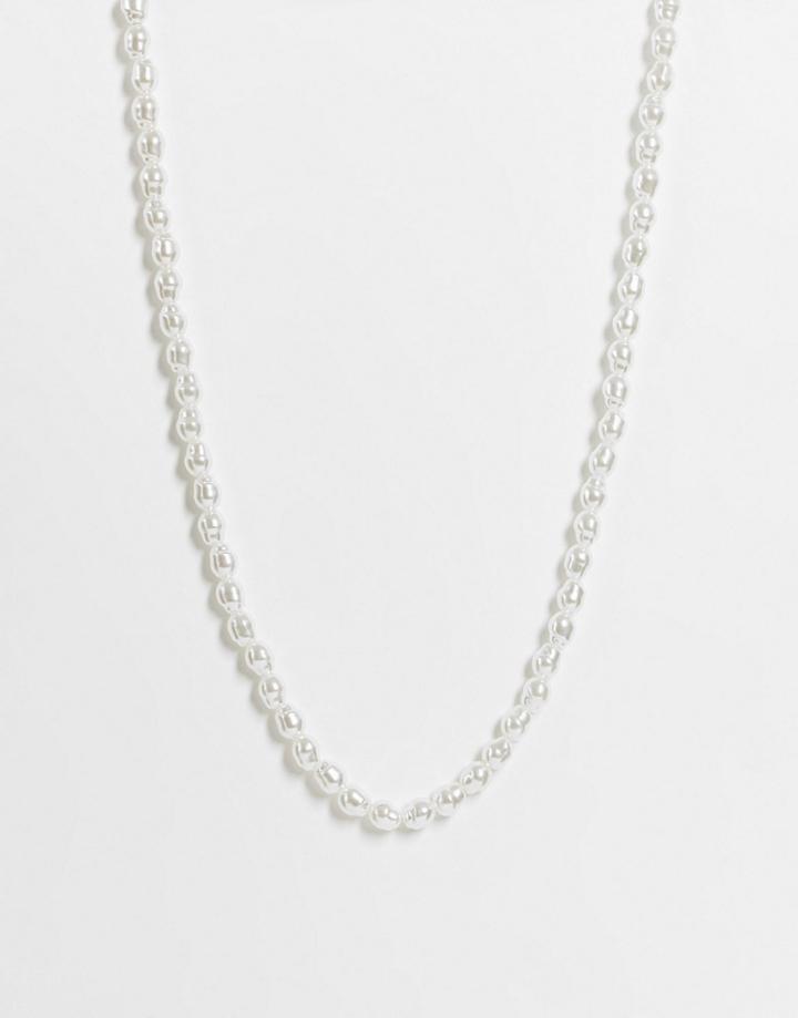 Madein. Chunky Faux Pearl And Hardware Necklace-multi