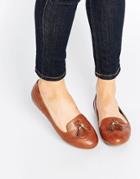 Miss Kg Karina Brogue Tassel Loafers - Tan Synthetic