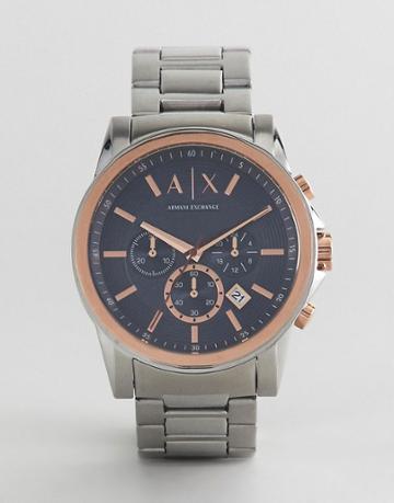 Armani Exchange Ax2516 Outer Banks Chronograph Bracelet Watch - Silver