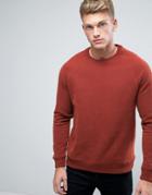 Burton Menswear Rust Sweat - Red