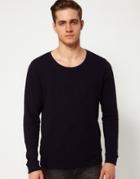 Asos Sweatshirt With Scoop Neck - Black