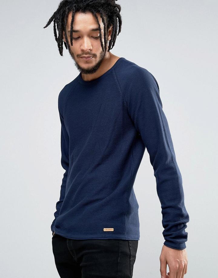 Esprit Fine Ribbed Sweater - Navy