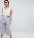Asos Design Curve Mix & Match Culotte With Tie Waist - Gray