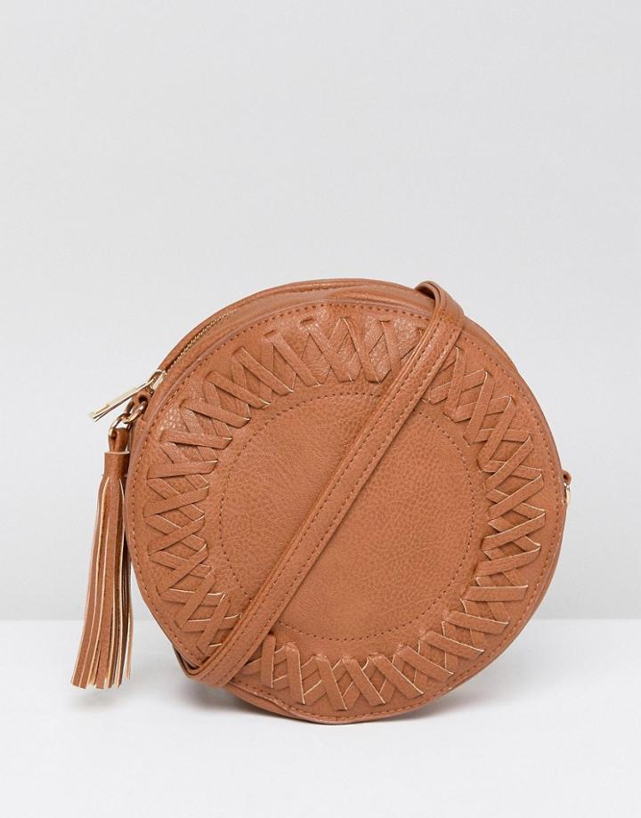Liqourish Round Crossbody Bag - Tan