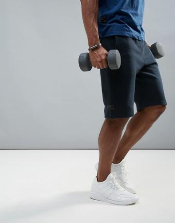 Dissident Fleece Gym Shorts - Navy