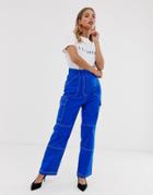 The East Order Becky Pants With Contrast Stitching-blue