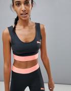 Puma Active Essential Banded Crop Top With Pink Taping - Pink