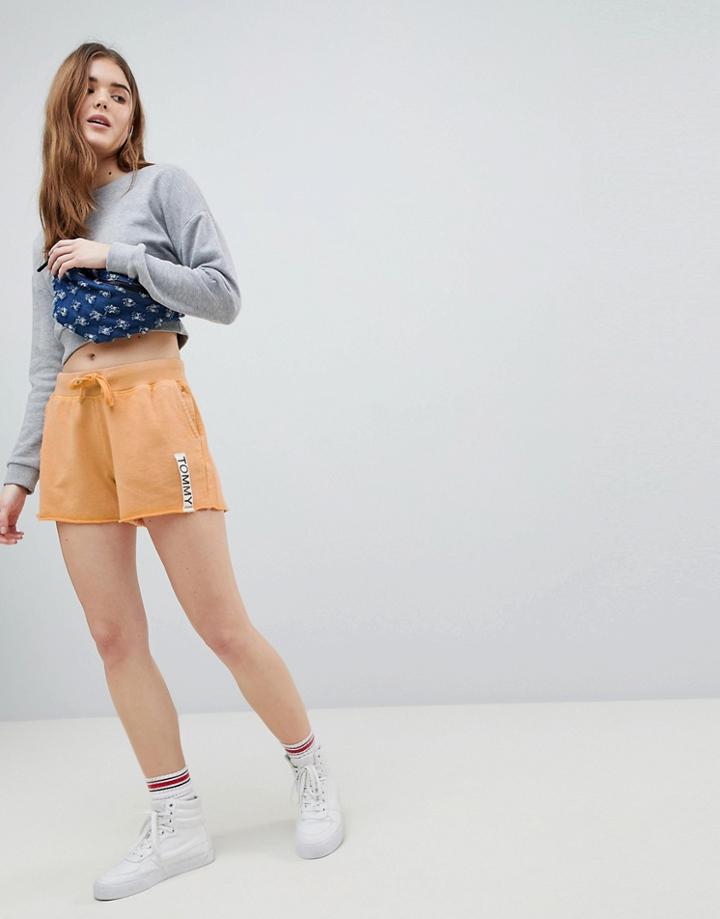 Tommy Jeans Shorts With Logo - Yellow