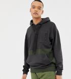 Asos Design Tall Oversized Hoodie With Utility Details - Black