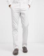 Asos Design Wedding Slim Suit Pants In Light Gray Stretch Cotton-grey