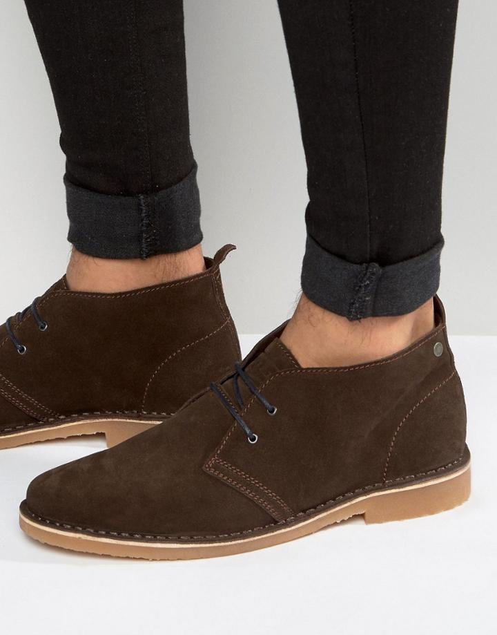 Jack & Jones Gobi Suede Desert Boots - Brown