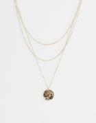 Pieces Coin Layered Necklace - Gold