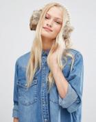 Hat Attack Knit And Faux Fur Earmuff - Brown