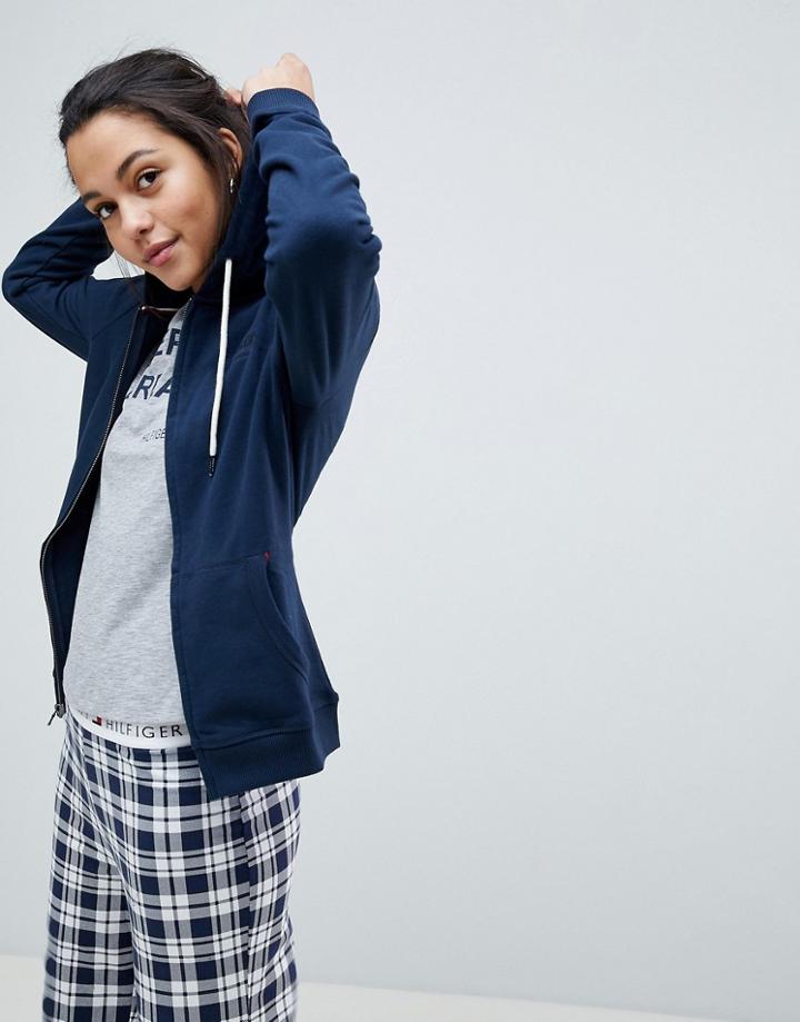 Tommy Hilfiger Zip Thru Hoodie - Navy
