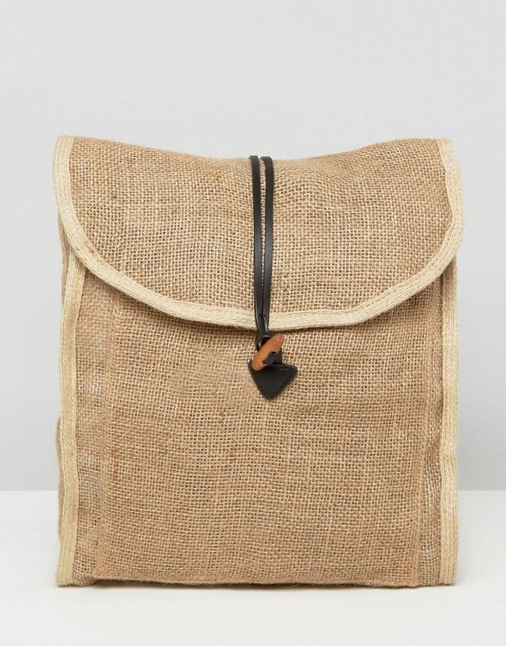Asos Beach Natural Woven Backpack - Tan