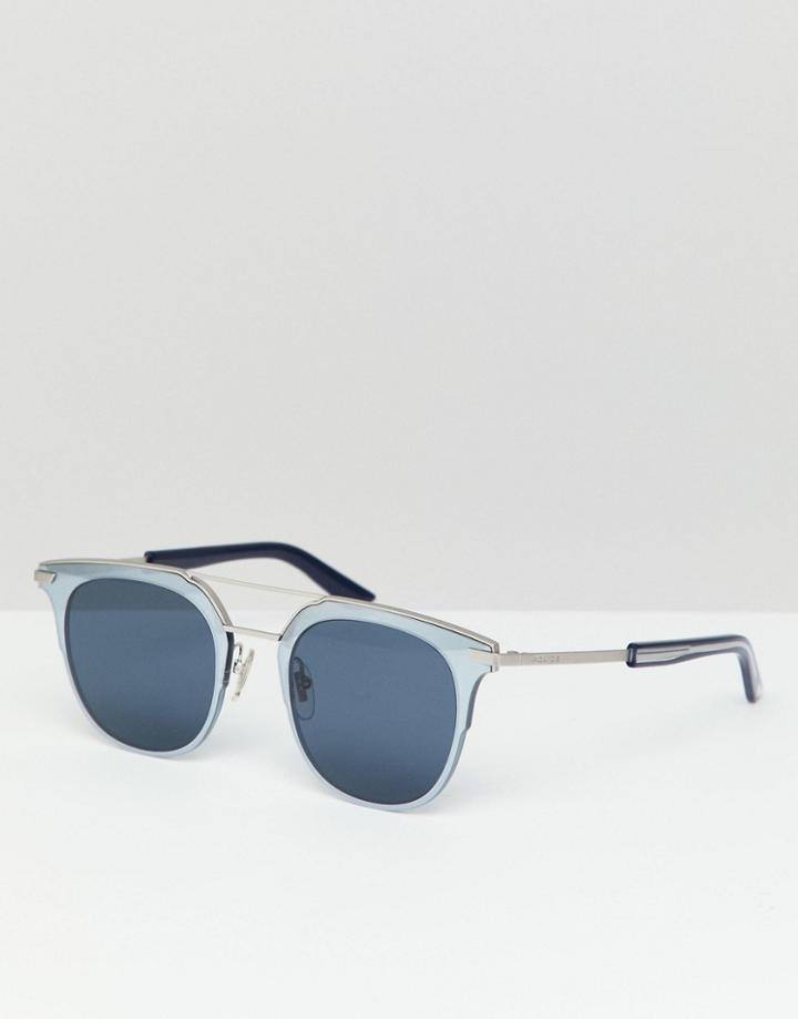 Police Retro Sunglasses In Silver - Silver